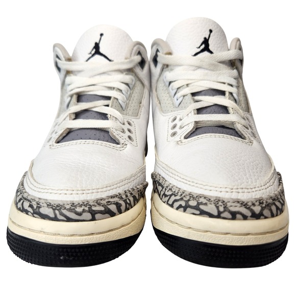 Nike Air Jordan 3 Retro GS Shoes Kids 6Y White Cement Hide N Sneak DX6665 100 - Picture 3 of 12